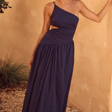 Runaway The Label Navy Incanto Maxi Dress – dresses by Runaway The Label, available to rent from Hirestreet