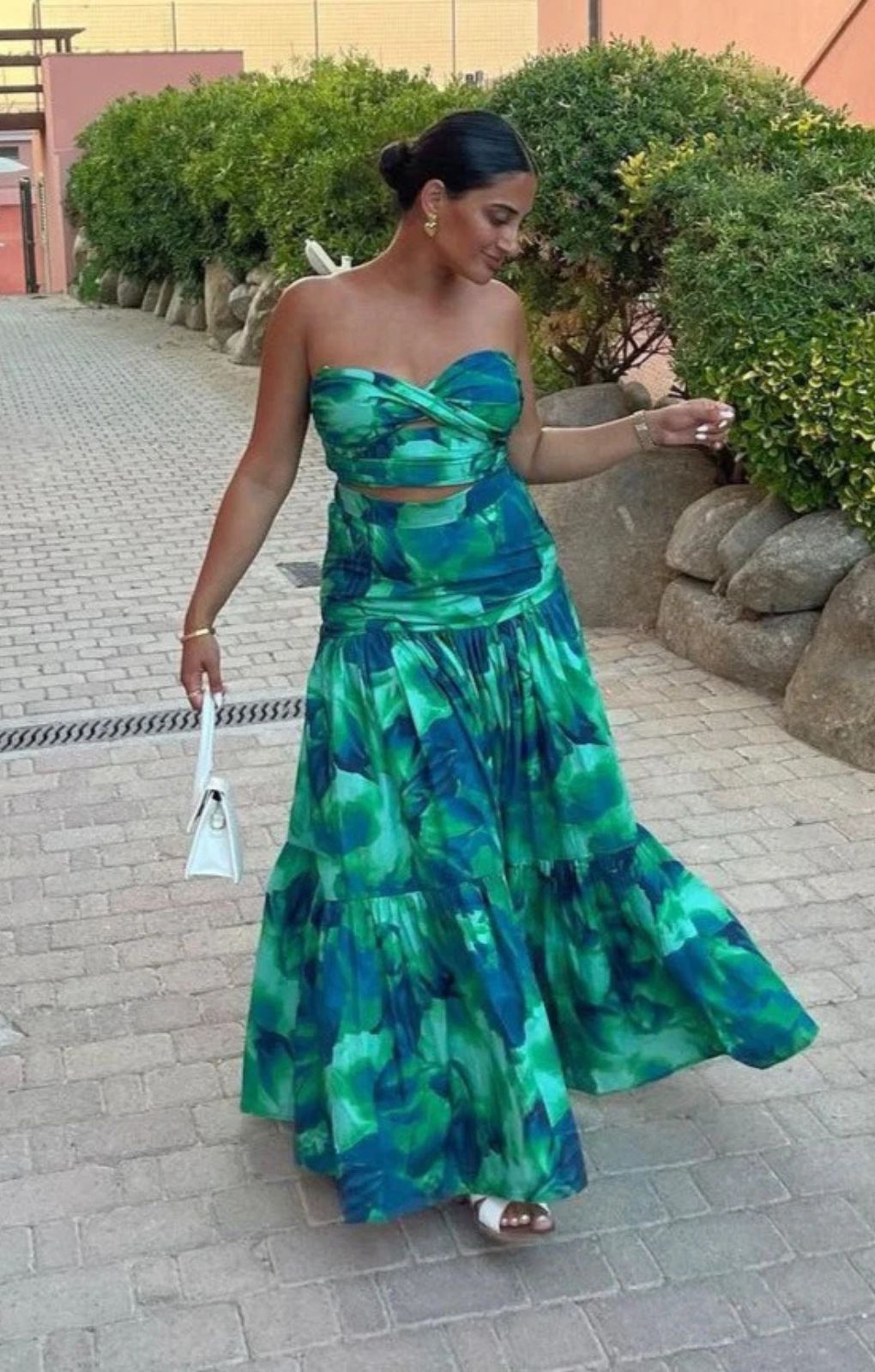 Runaway The Label Calista Green Skirt and Top Co-Ord