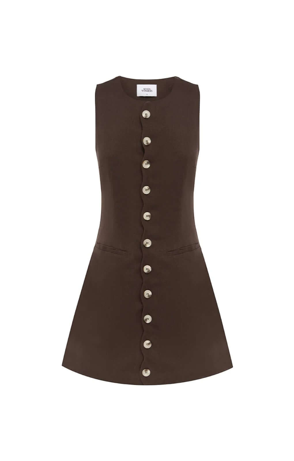 Seven Wonders Stella Mini Dress in Chocolate