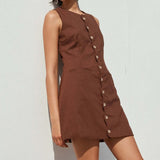 Seven Wonders Stella Mini Dress in Chocolate
