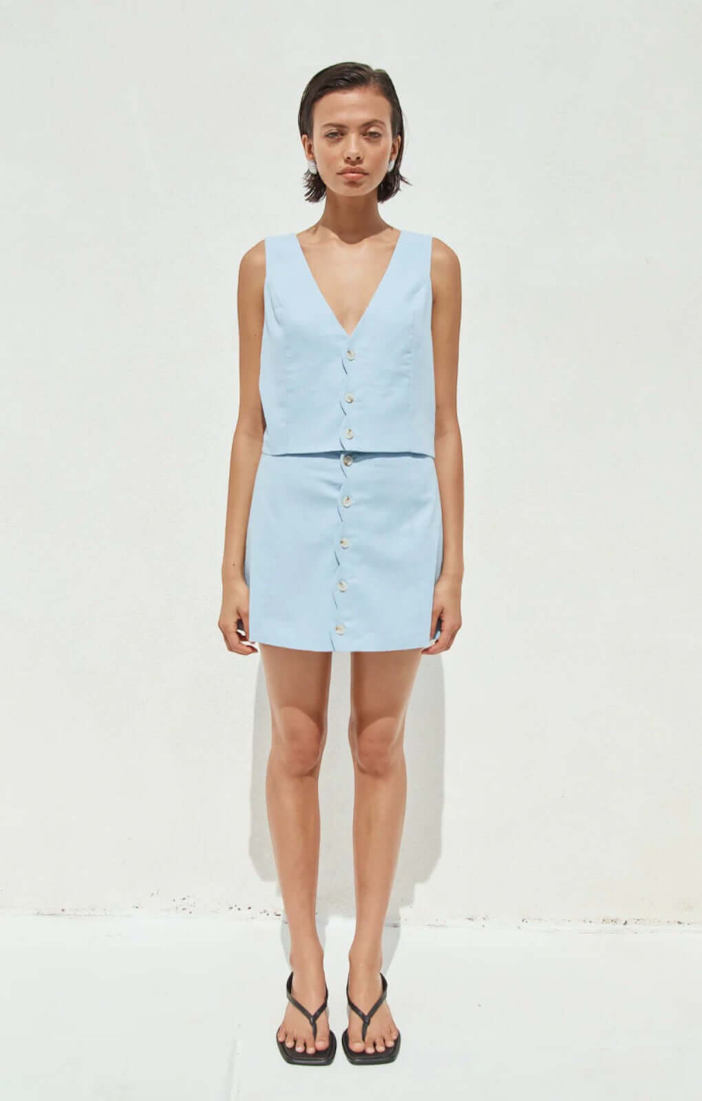 Seven Wonders Stella Vest in Sky Blue