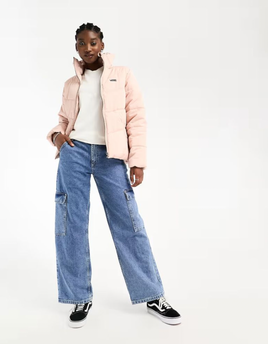 Vans Foundry Puffer Mte Jacket In Rose Smoke Pink – coats & jackets by Vans, available to rent from Hirestreet