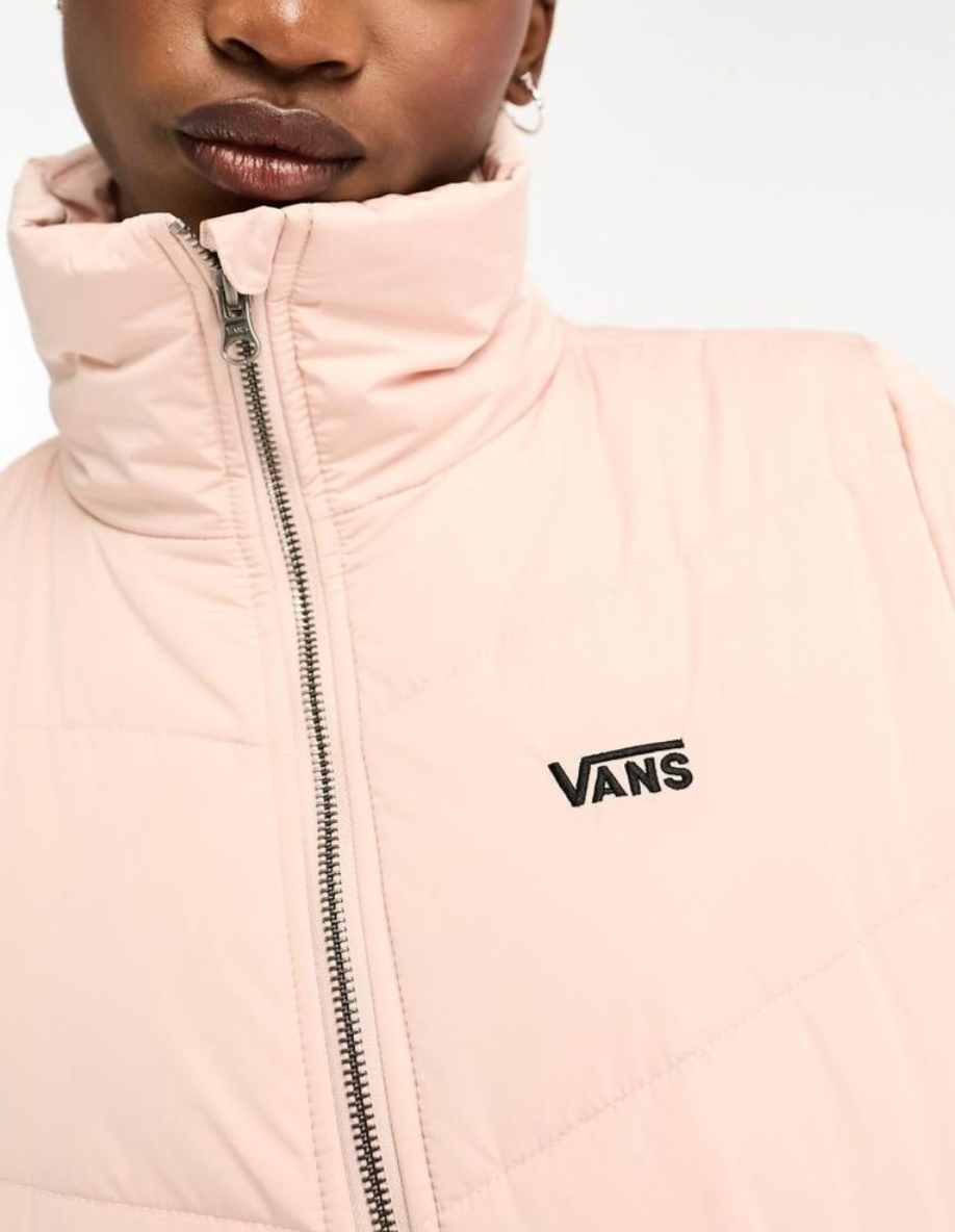 Vans Foundry Puffer Mte Jacket In Rose Smoke Pink – coats & jackets by Vans, available to rent from Hirestreet