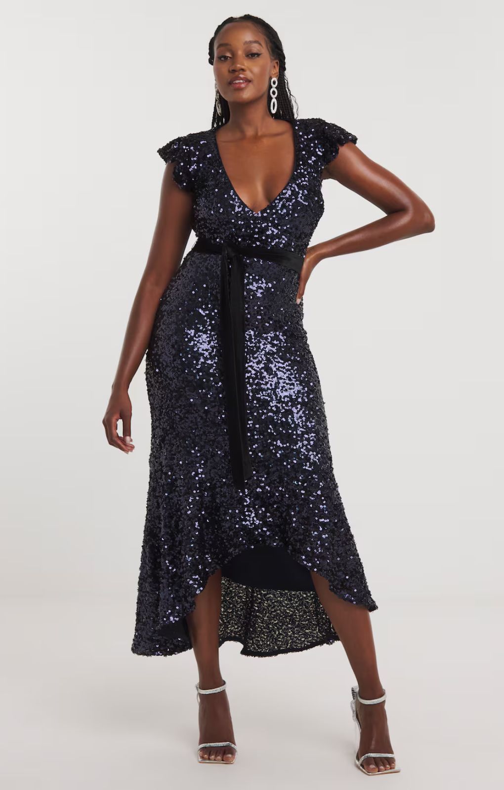 maxi black square neck dress Black Square Neck Mermaid Satin Long Prom Dresses With Pearls Black / 00