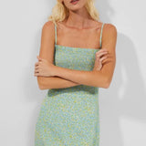 French Connection Stacie Daisy Green Strappy Mini Dress