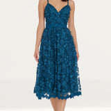 Dress The Population Tahani Midi Dress in Peacock Blue