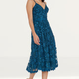 Dress The Population Tahani Midi Dress in Peacock Blue