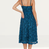 Dress The Population Tahani Midi Dress in Peacock Blue