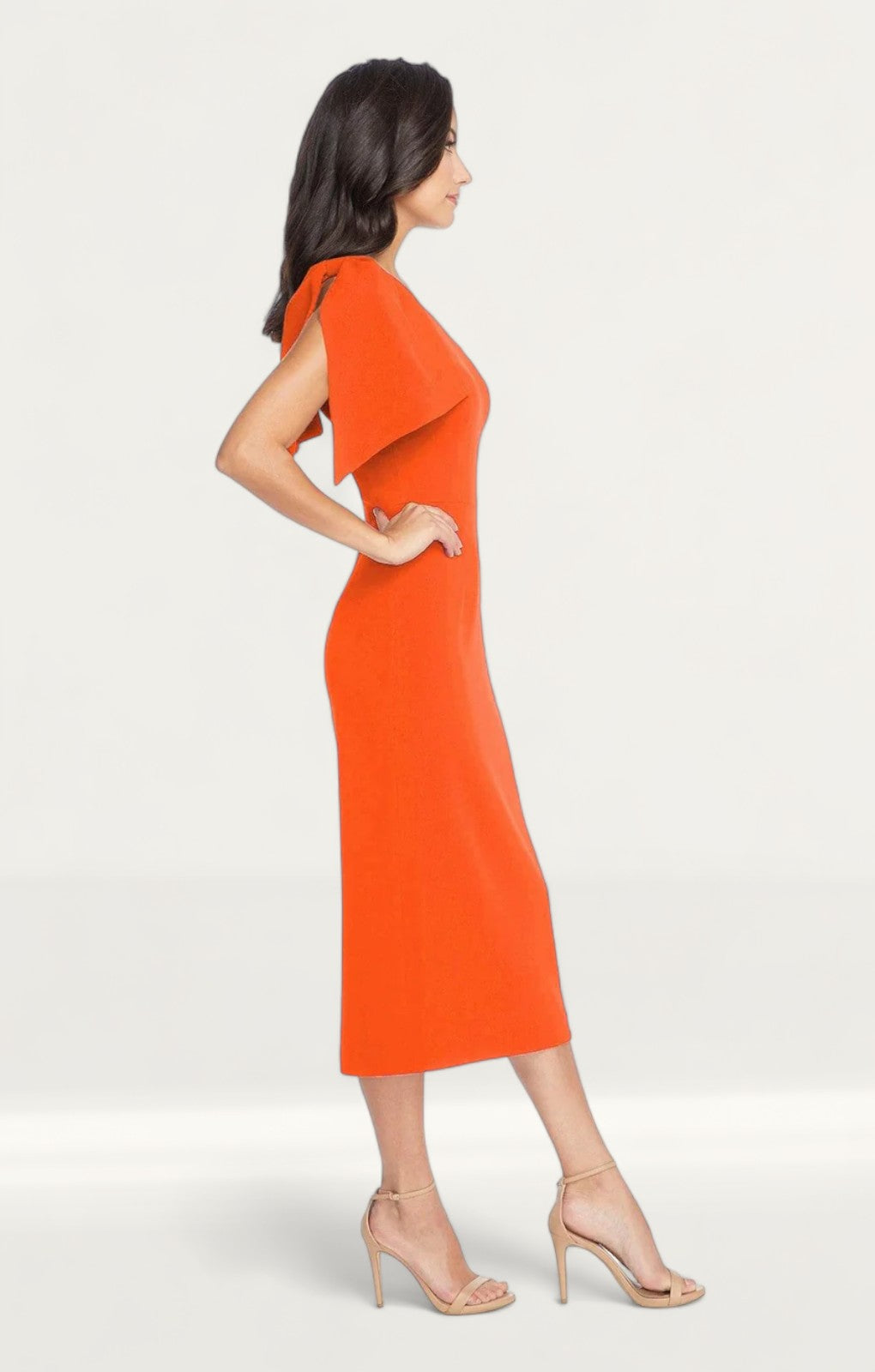 Dress The Population Tiffany One Shoulder Poppy Midi Dress