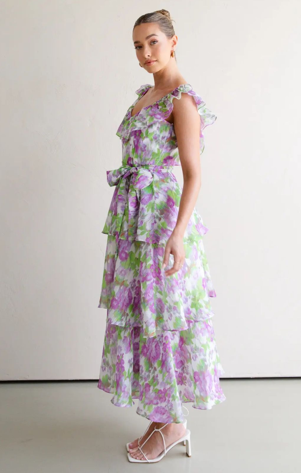 Talulah Evolet Purple Green Midi Dress