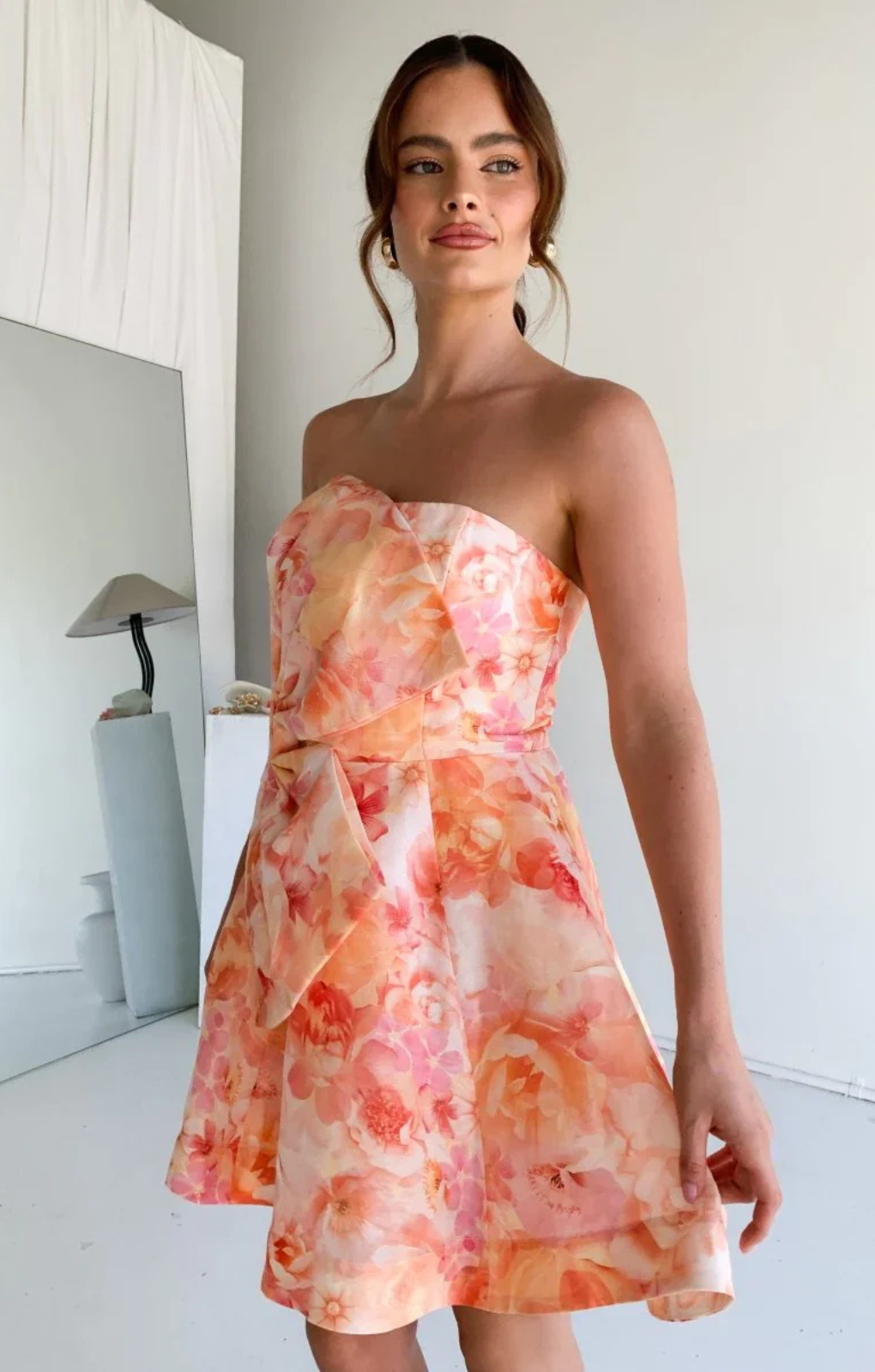 Talulah Camellia Rosetta Coral Print Mini Dress – dresses by Talulah, available to rent from Hirestreet
