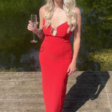 Runaway The Label Bec Red Midi Dress