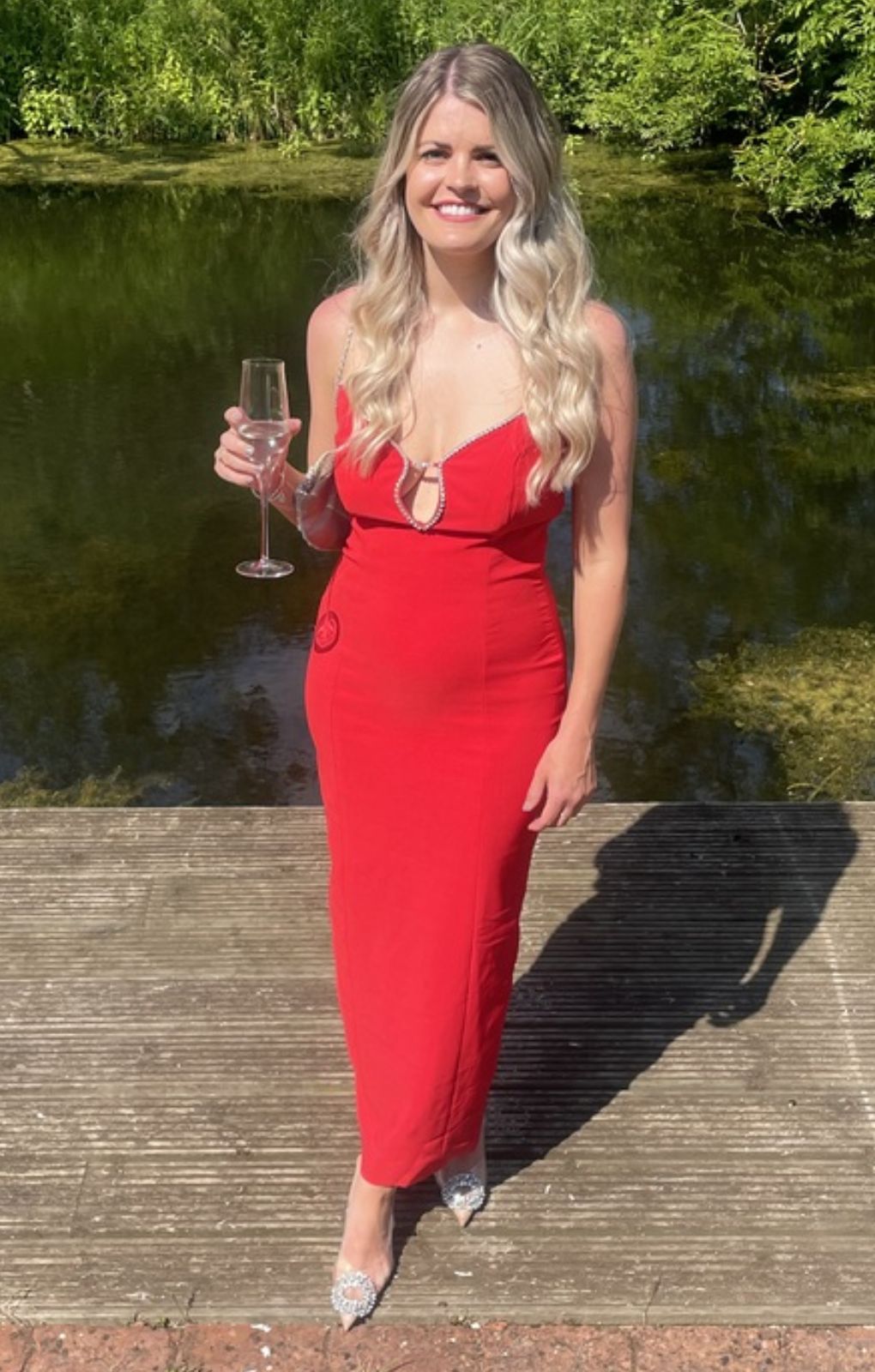 Runaway The Label Bec Red Midi Dress