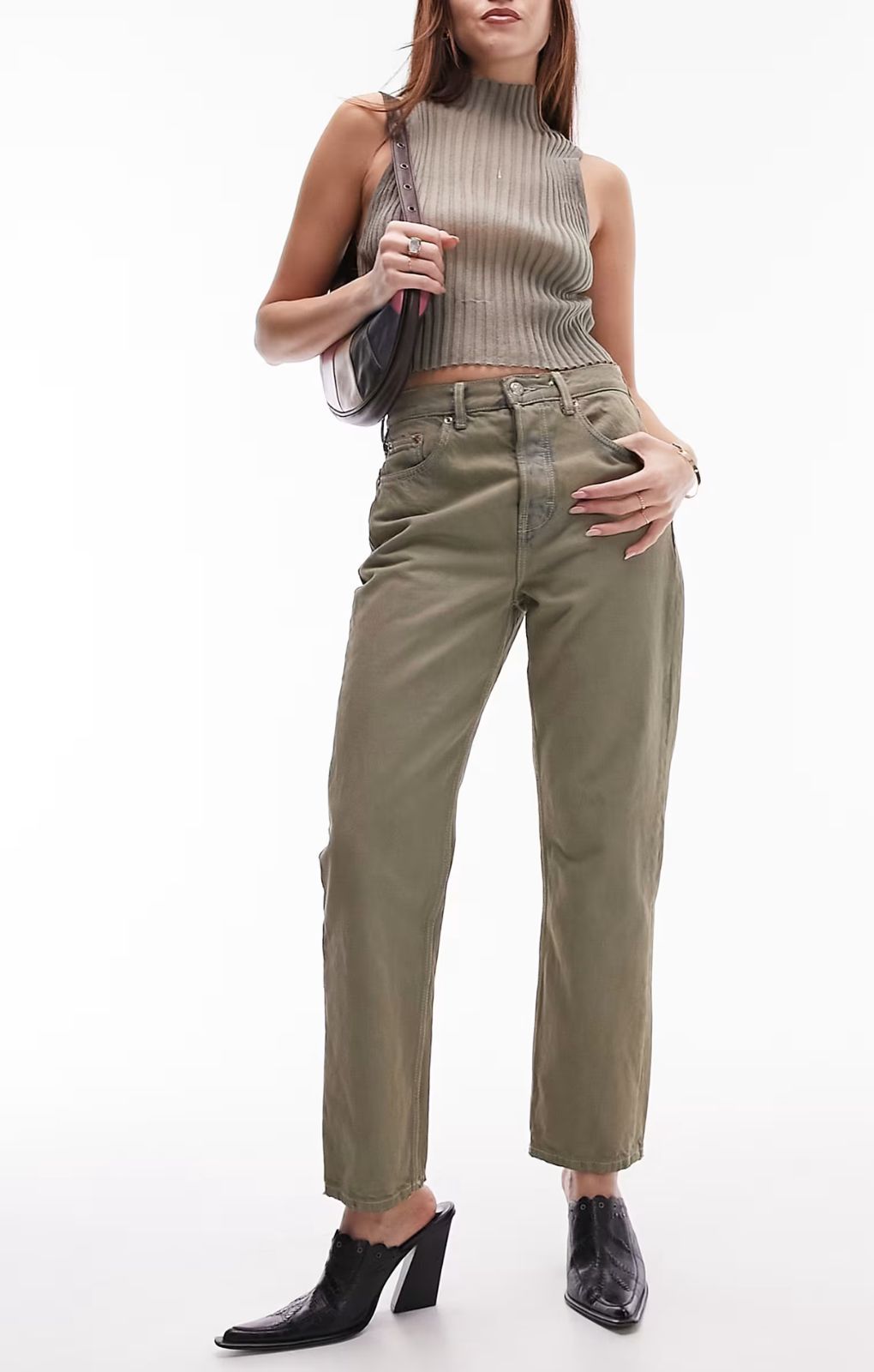 Topshop Editor High Rise Straight Jean In Twilight