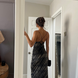 Topshop Metallic Animal Devore Midi Slip In Multi