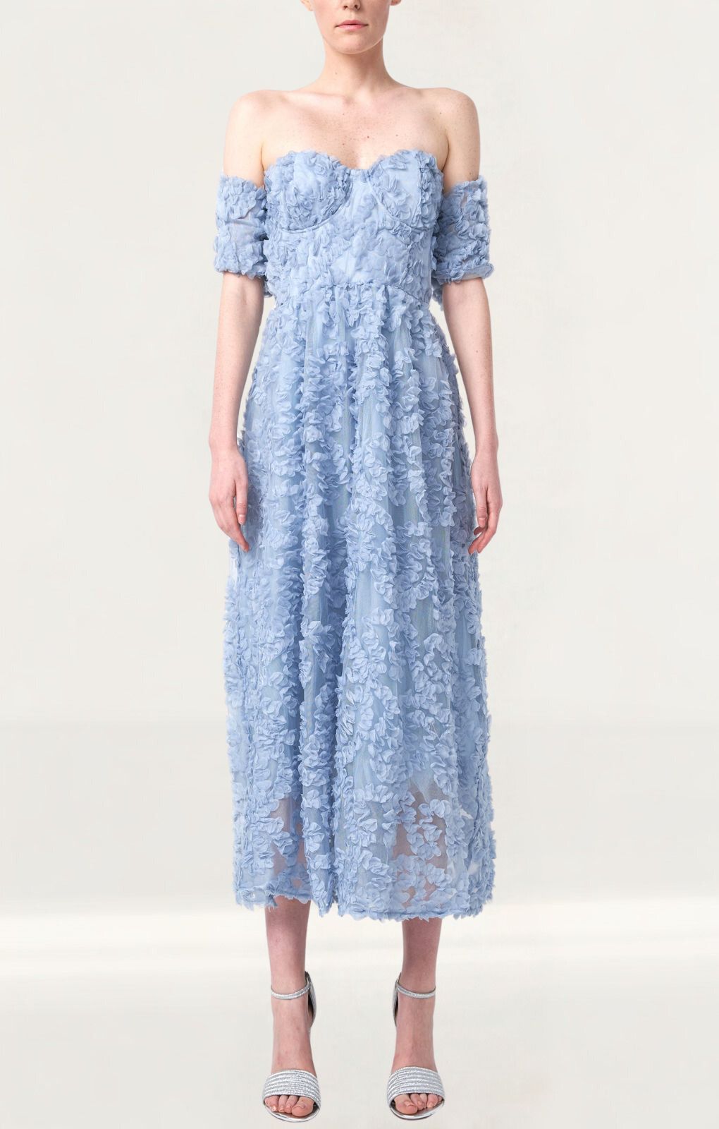 True Decadence Amelia Blue Bustier Midi Dress