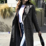 Topshop Herringbone Overcoat In Chocolate