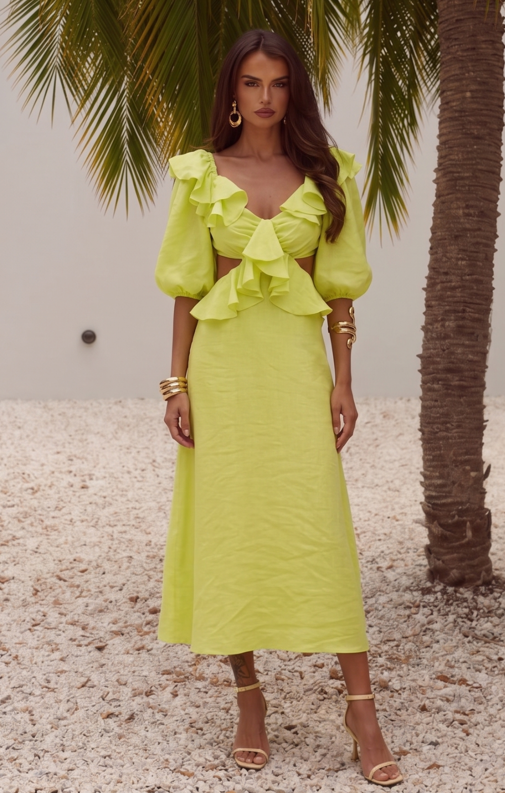 Rent Nobody's Child Lime Green Dani Dress | Hirestreet