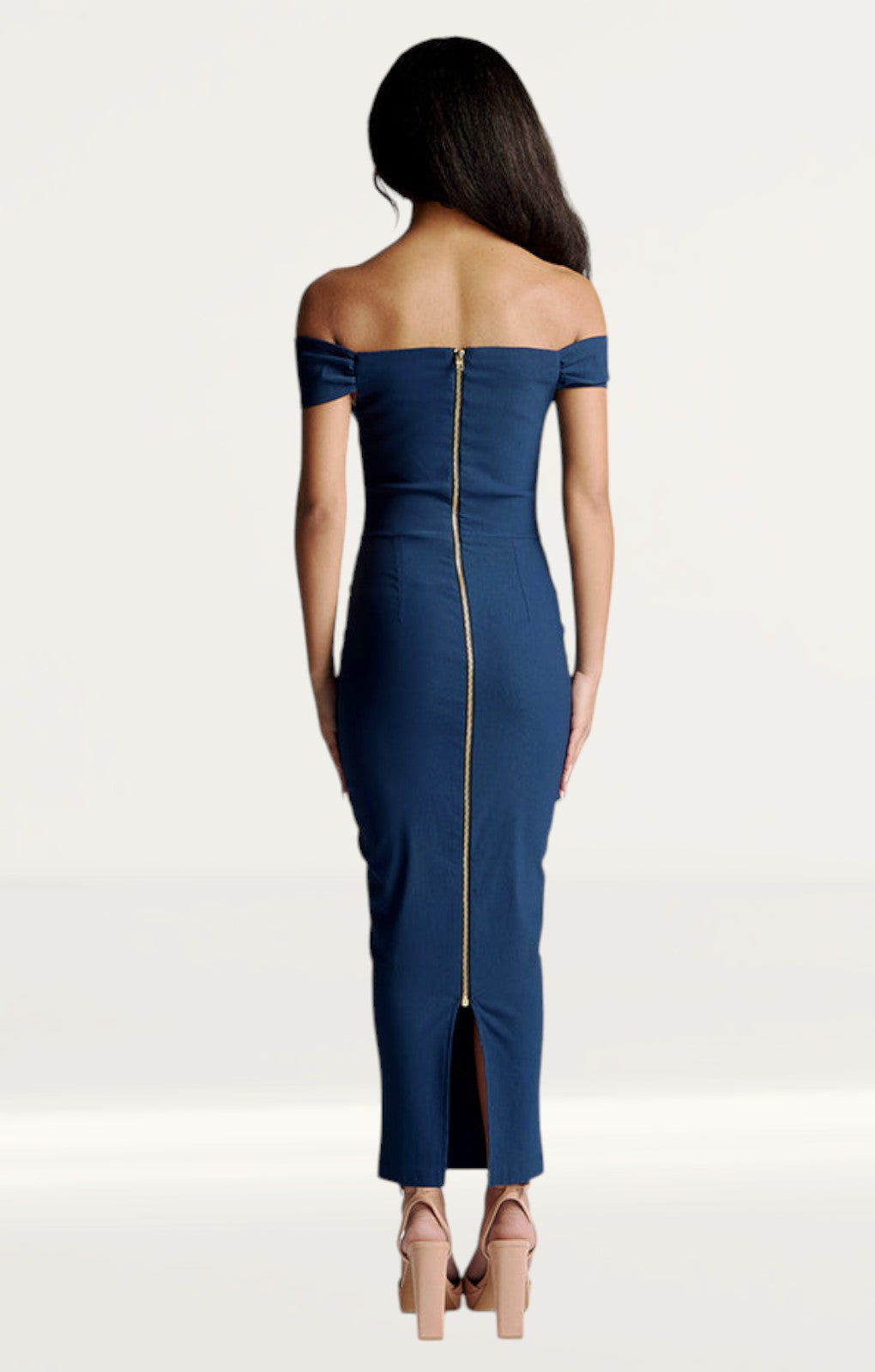 Vesper Leya Navy Midaxi Dress