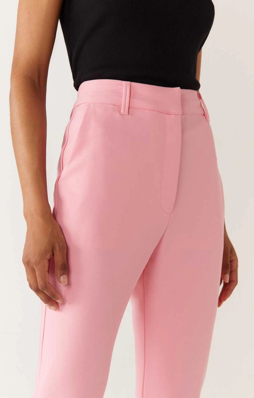 Warehouse Baby Pink Tailored Skinny Split Front Trouser
