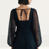 Nobody's Child Black Leopard Print Ballon Sleeve Zendaya Mini Dress