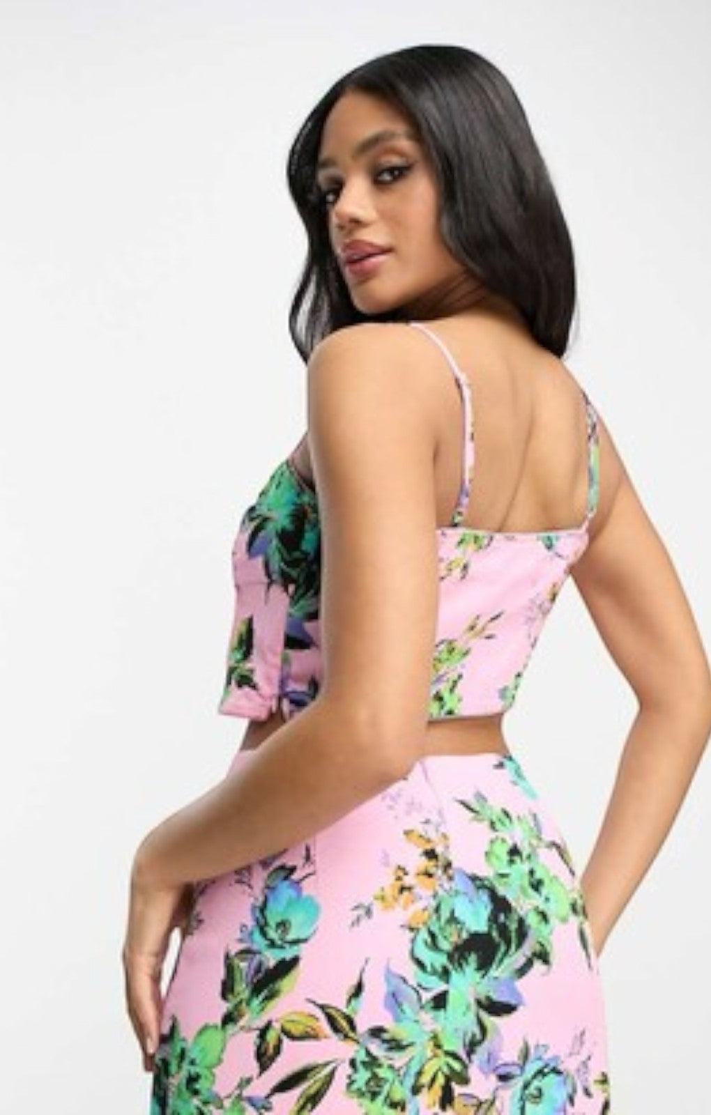 Afrm Rakeem One Button Tank Top In Pink – tops by AFRM, available to rent from Hirestreet