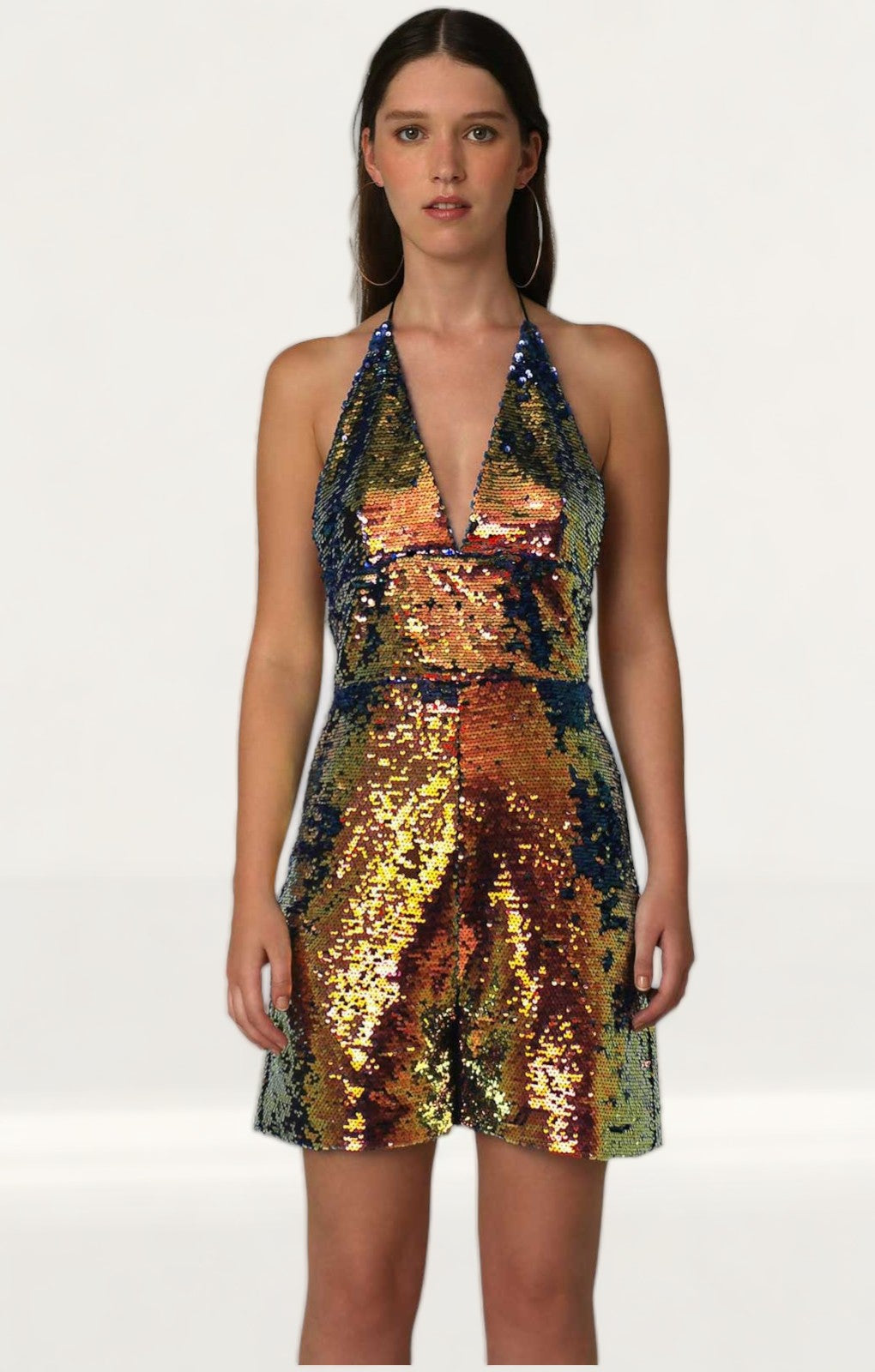 Amy Lynn Mercury Sequin Playsuit
