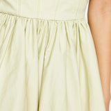 Asos Design Cotton Structured Prom Mini Dress With Corset Detail In Light Green – dresses by ASOS DESIGN, available to rent from Hirestreet