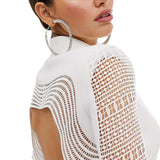 ASOS DESIGN Lace Insert Cut-Out Tux Blazer Dress