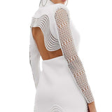 ASOS DESIGN Lace Insert Cut-Out Tux Blazer Dress