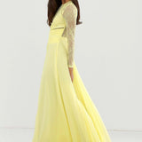 ASOS DESIGN Long Sleeve Lace Pleat Dress