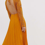 ASOS DESIGN Petite Long Sleeve Lace Bodice Dress