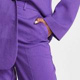 Asos Design Relaxed Suit Trousers In Purple – trousers by ASOS DESIGN, available to rent from Hirestreet