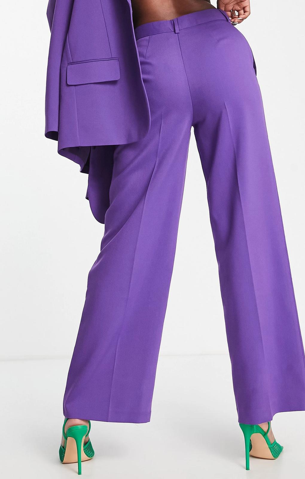 Asos Design Relaxed Suit Trousers In Purple – trousers by ASOS DESIGN, available to rent from Hirestreet