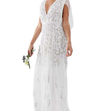 ASOS EDITION Embellished Cape Wedding Dress