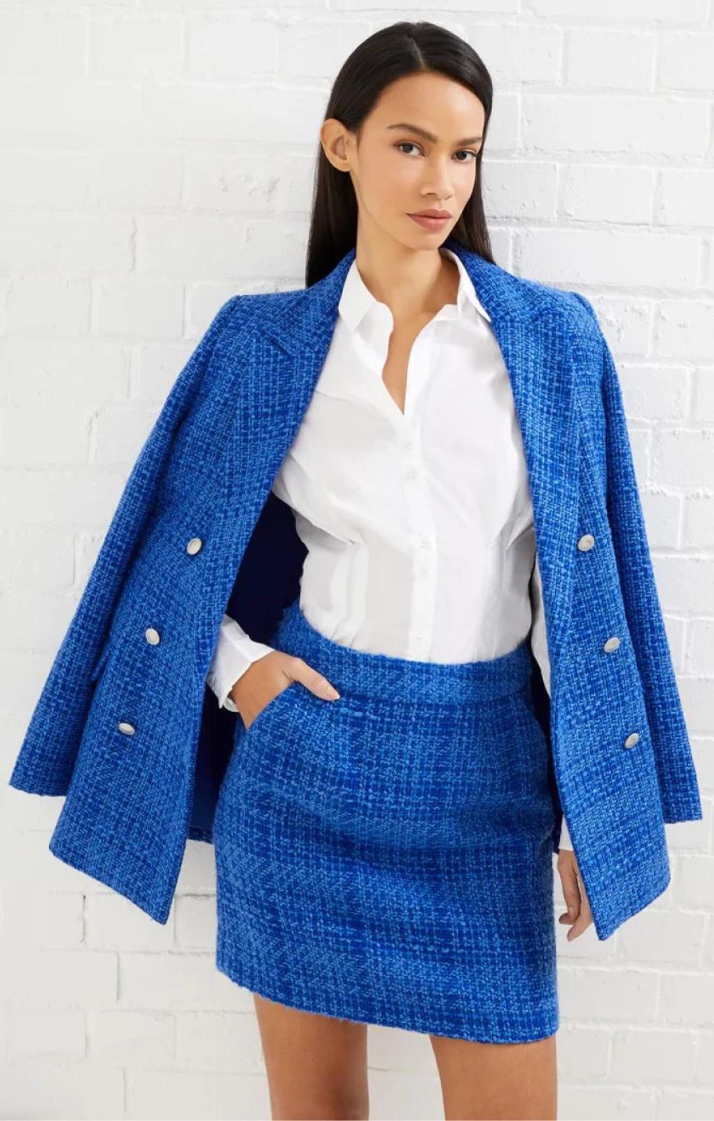 French Connection Azzurra Tweed Jacket & Skirt product image