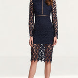 Bardot Alberta Navy Midi Dress