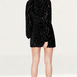 Bardot Black Leo Burnout Mini Dress