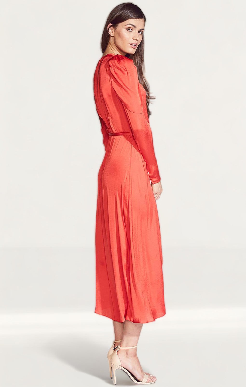 Bardot Fire Red Alivia Wrap Dress