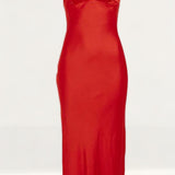 Bardot Fire Red Jassie Slip Dress