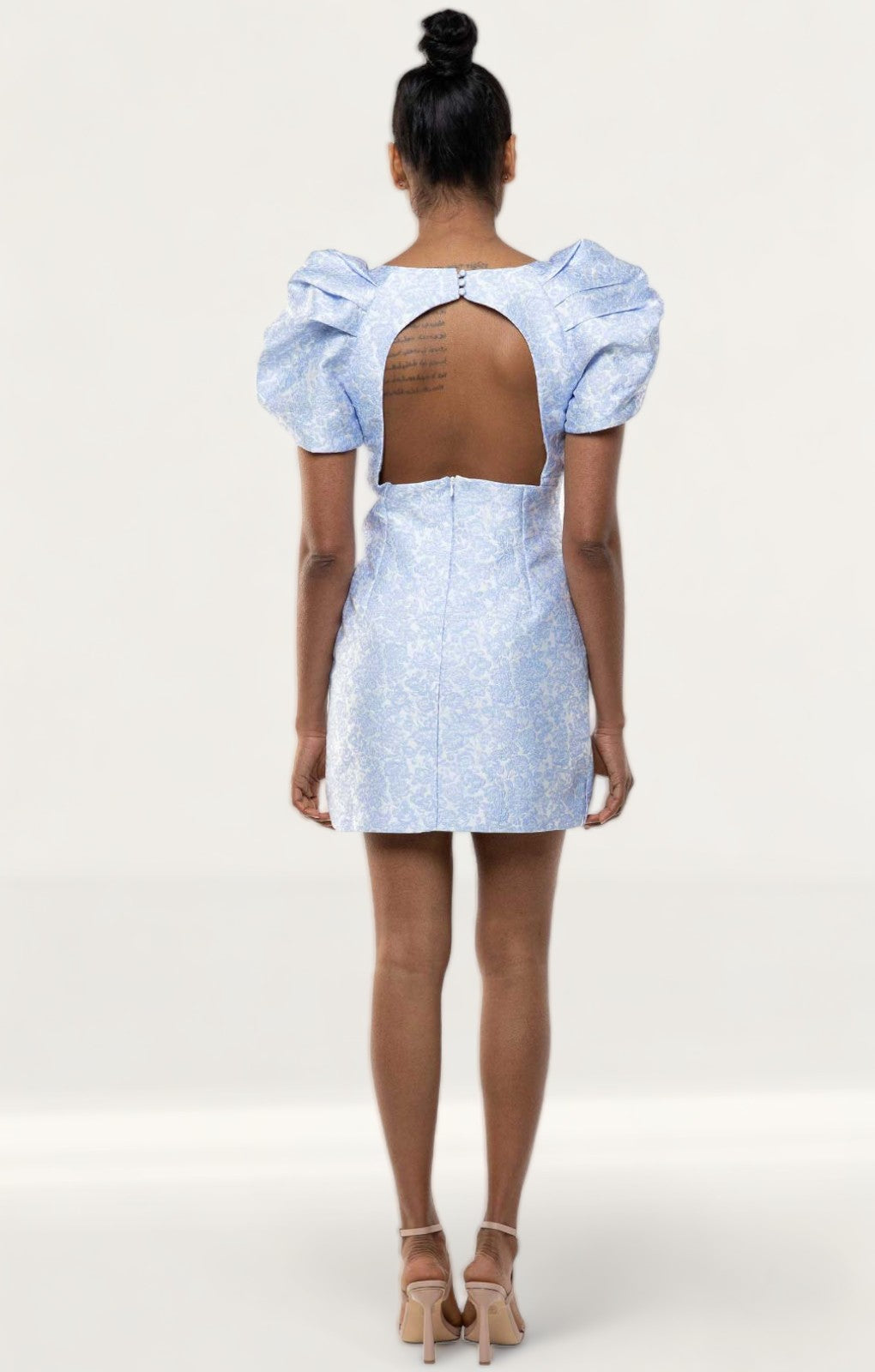 Bardot Floral Puff Sleeve Mini Dress