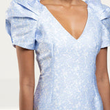 Bardot Floral Puff Sleeve Mini Dress