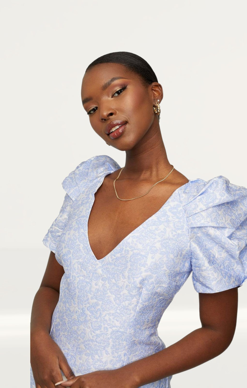 Bardot Floral Puff Sleeve Mini Dress