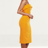 Bardot Mandarin Strapless Midi Dress