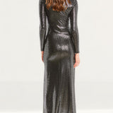 Bardot Mirror Dress In Silver Sequin
