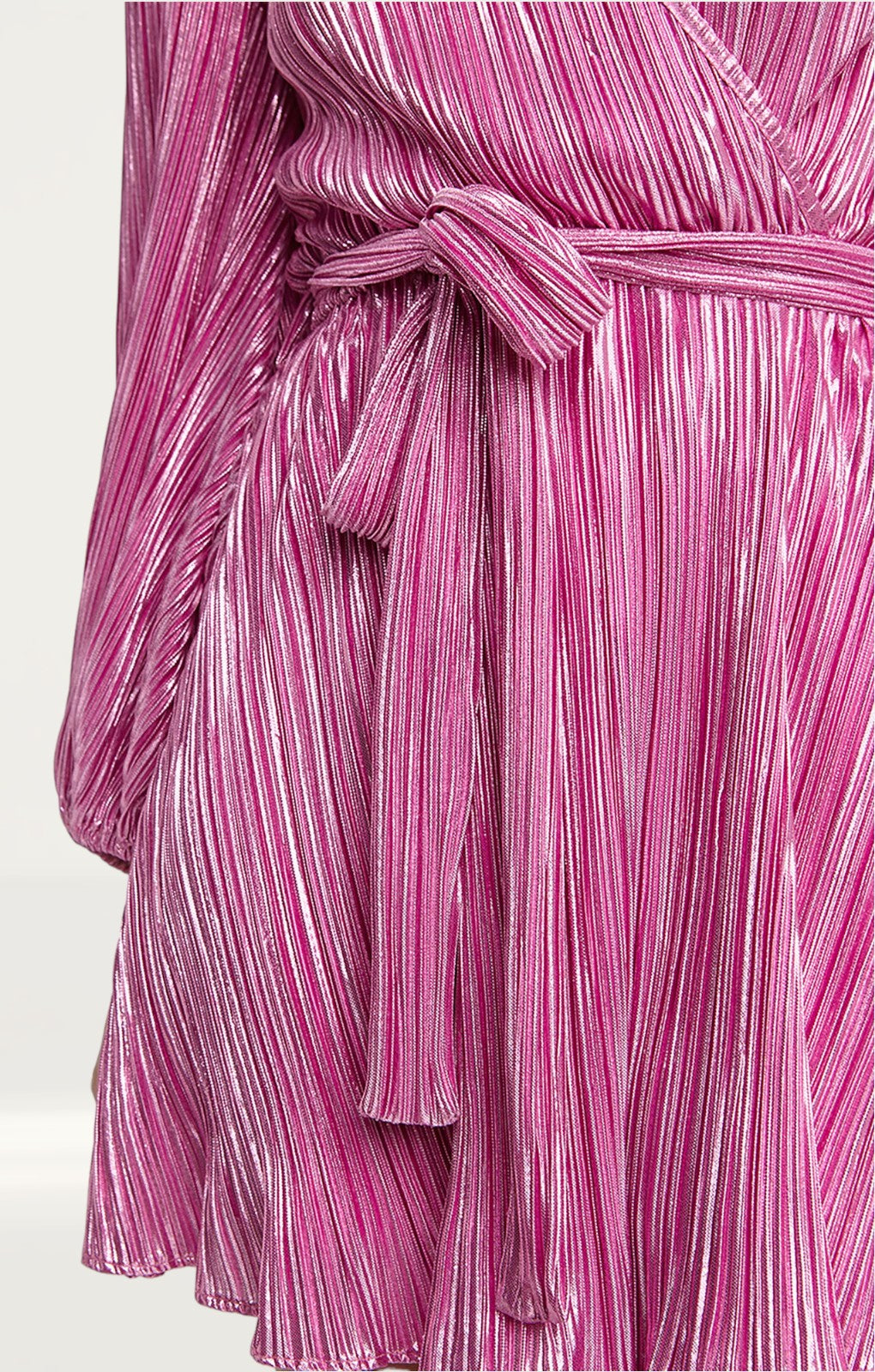 Bardot Pink Shine Bellissa Pleat Dress