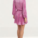 Bardot Pink Shine Bellissa Pleat Dress