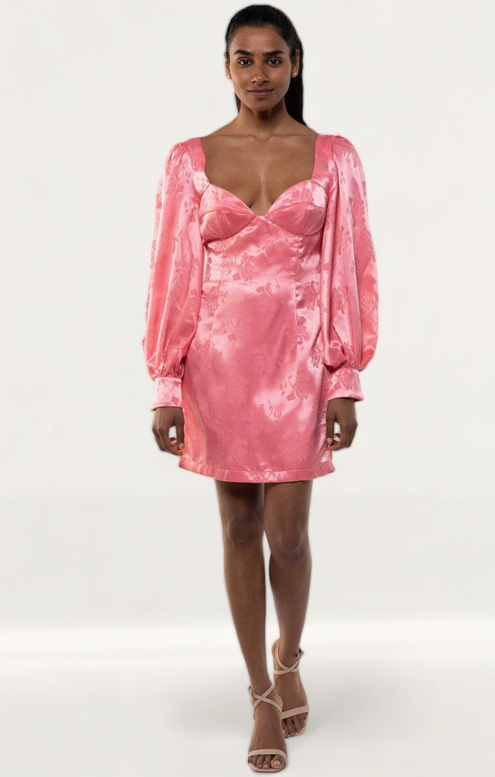 Bardot Watermelon Balloon Sleeve Mini Dress