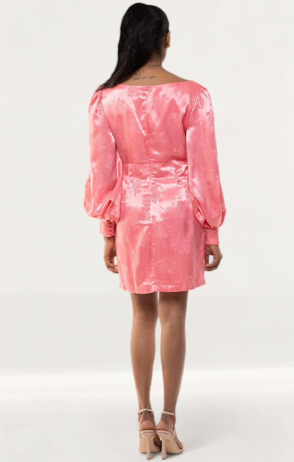 Bardot Watermelon Balloon Sleeve Mini Dress