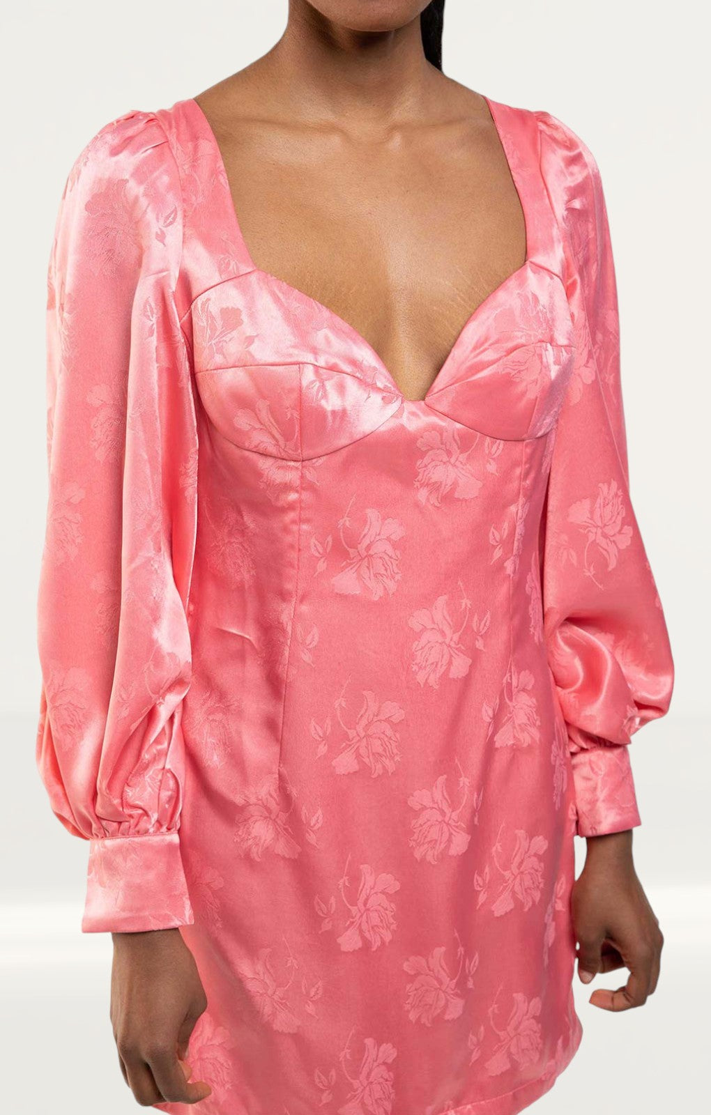 Bardot Watermelon Balloon Sleeve Mini Dress